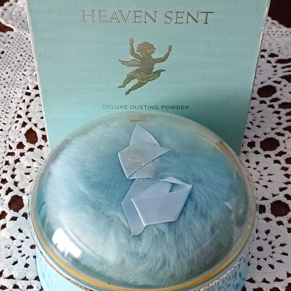 Vintage Helena Rubenstein Heaven Sent Powder Compact, Puff, Original Box - Picture 1 of 14